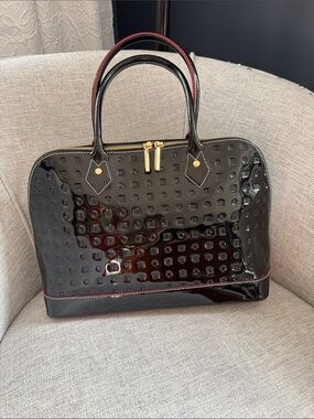 Beautiful Arcadia Italian Patent Leather Dome Satchel